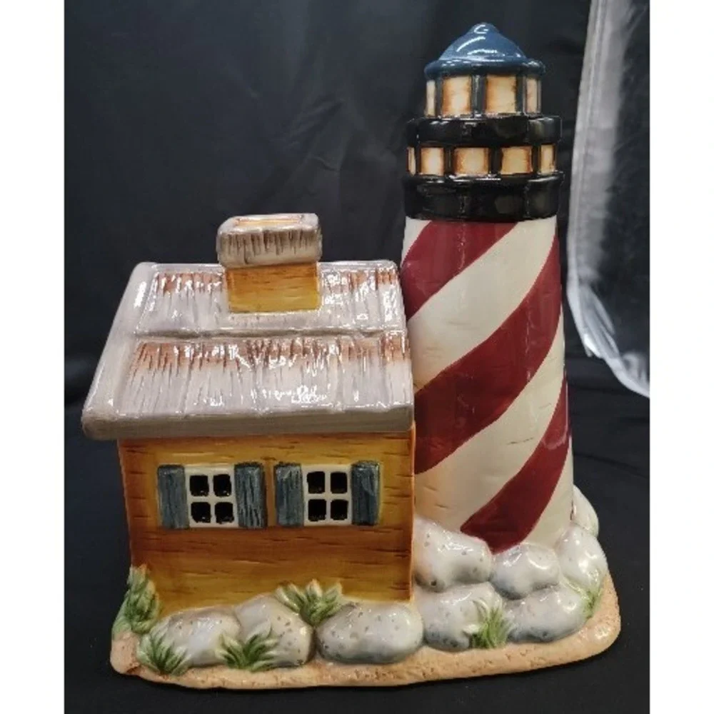 Cookie Jar Lighthouse Beach Home Nautical Kitchen Decor Storage Canister Gibson